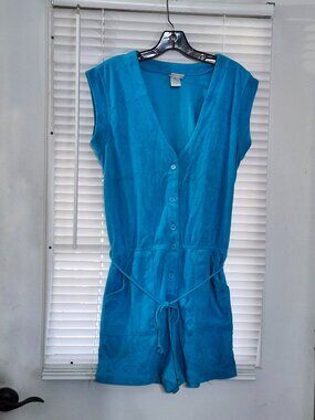 Palisades Beach Club womans  swim cover up romper   size M